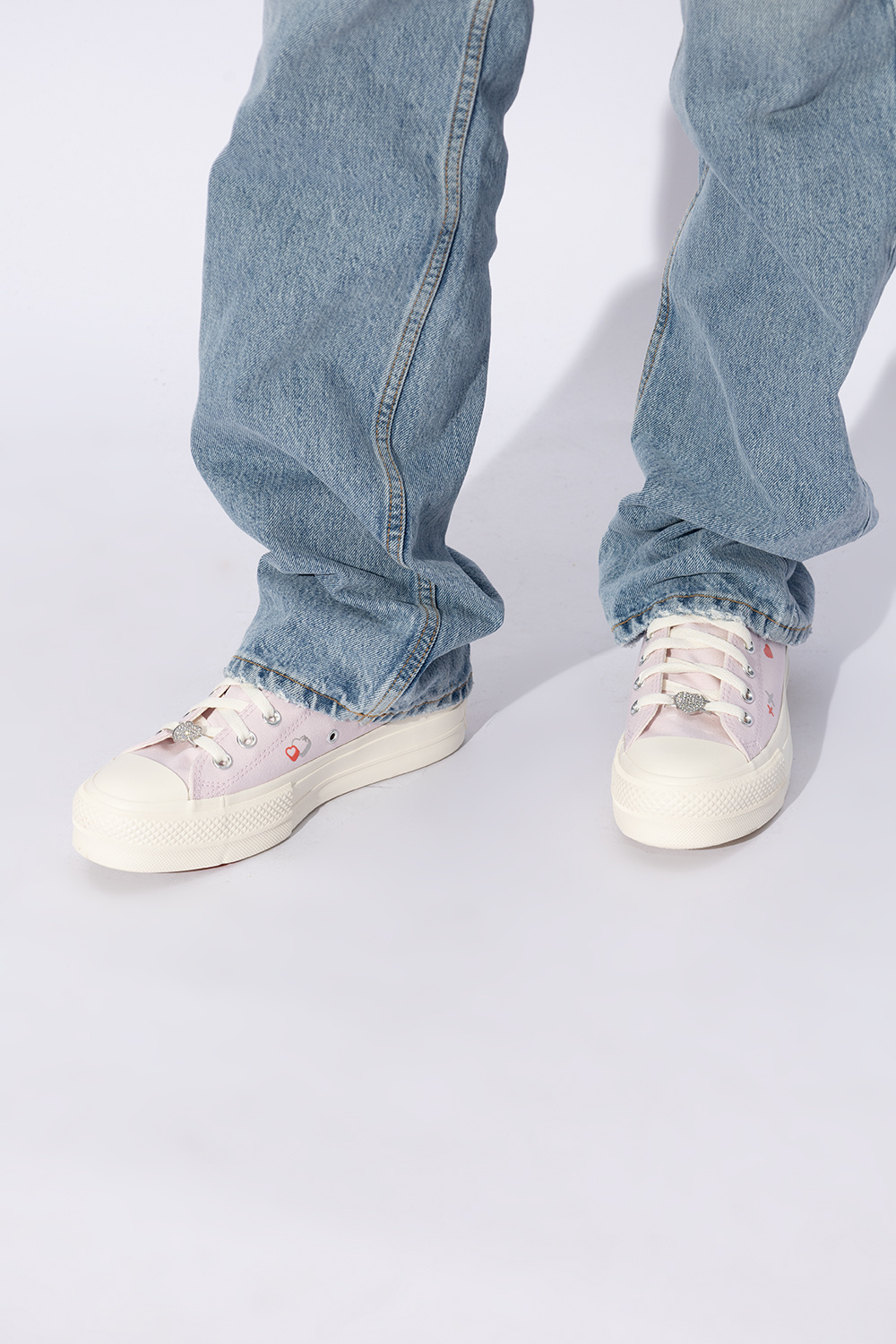 Converse hot sale denim heart